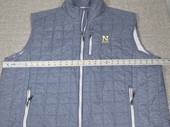 Mens Navy Midshipmen Quilted Puffer Vest Charcoal Cutter & Buck 54 Chest (3XL)