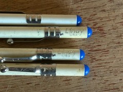 1977 Dodgers Yankees World Series Pen Vintage Lot of 3 + One Dodgers Dry Ink Bad