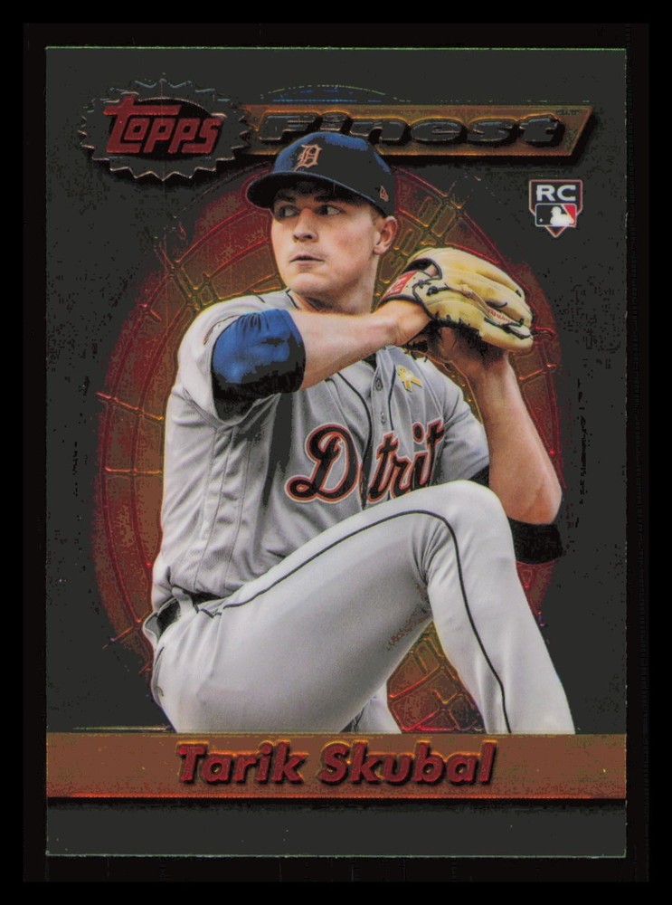 2021 Topps Finest Flashbacks Rookie Card RC Tarik Skubal #198 Detroit Tigers