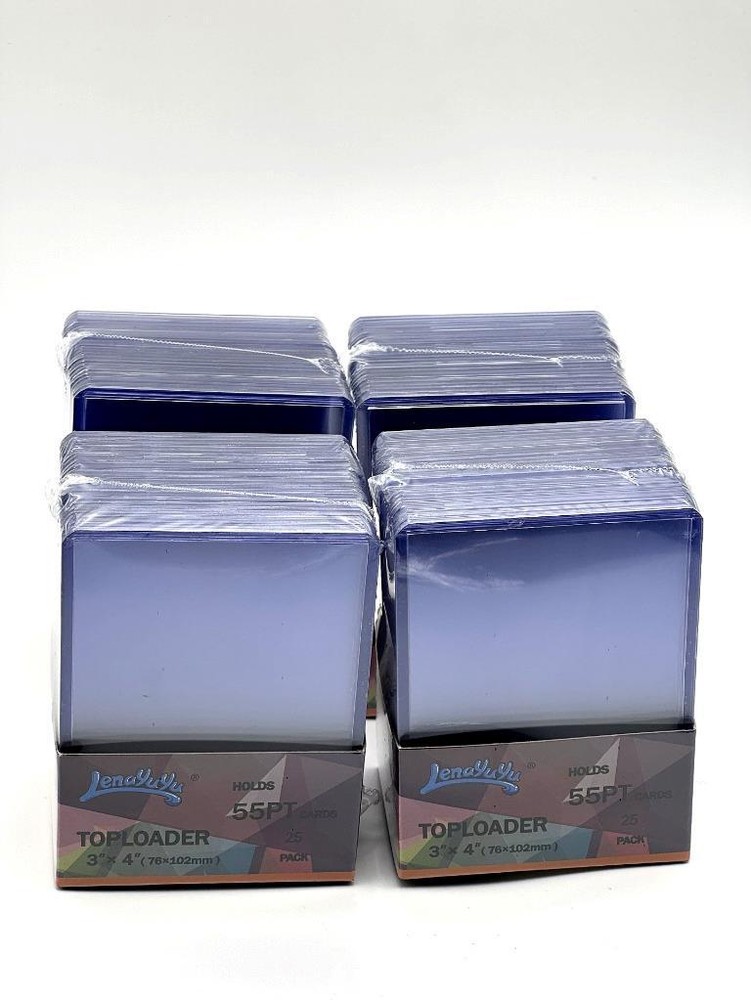 100pcs Lenayuyu 3&Prime; x 4&Prime; Clear Thick Toploaders 55PT Card Holders Standard Size
