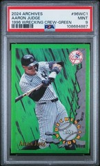 2024 Topps Archives Wrecking Crew Aaron Judge 1996 Wrecking Crew-Green PSA 9
