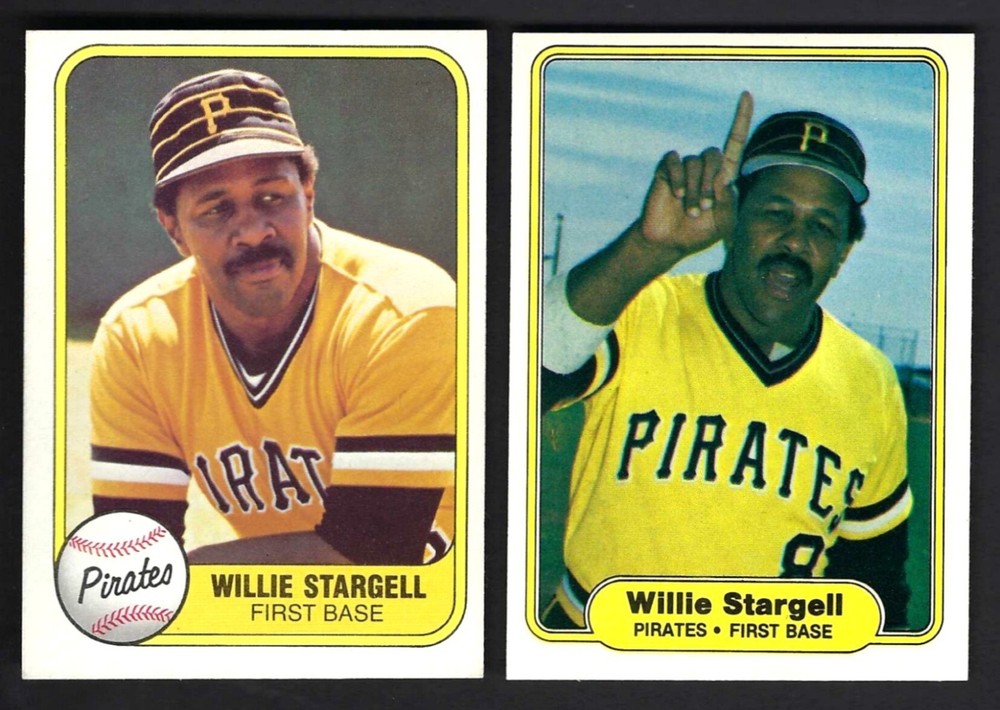 Willie Stargell Lot (C) 1981 Fleer #363 & 1982 Fleer #499 MINT