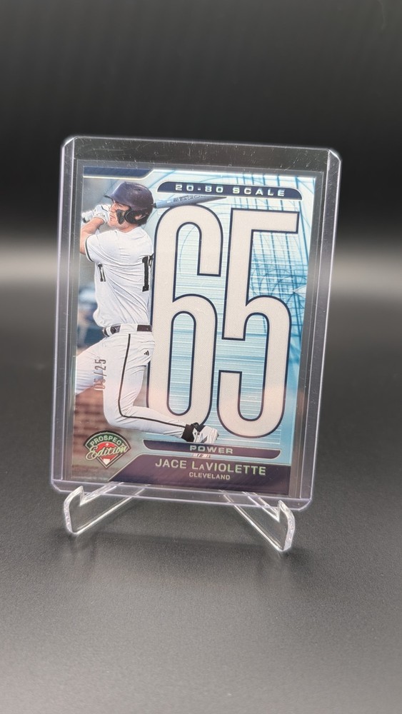 2025 Panini Prospect Edition Baseball Jace LaViolette 20-80 Scale SSP #’ed /25