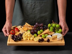 Bamboo Cutting Board for Kitchen, 18&Prime; Large Wood 18L x 12W, Natural