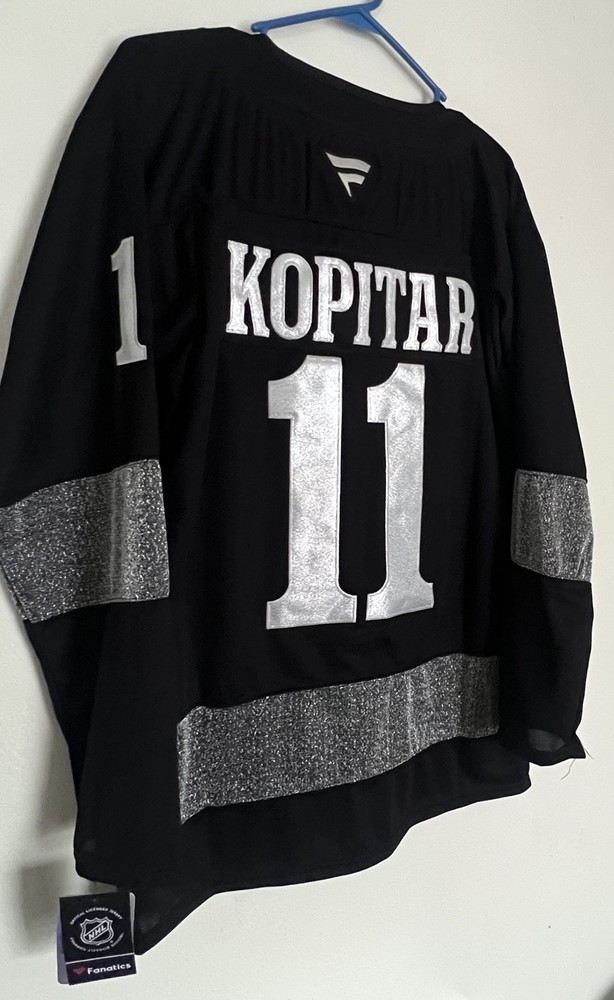 Los Angeles Kings #11 Anze Kopitar Black and Silver Hockey Jersey Men&rsquo;s 2XL – 56