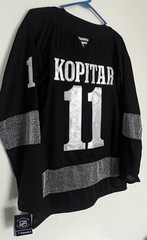 Los Angeles Kings #11 Anze Kopitar Black and Silver Hockey Jersey Men&rsquo;s 2XL – 56