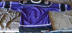 Vintage CCM L.A. NHL Hockey Jersey Purple Black Mens XL EXCELLENT CONDITION