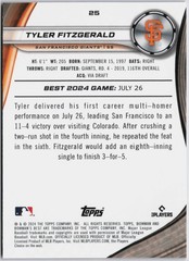 2024 Bowman&rsquo;s Best #25 Tyler Fitzgerald Blue X-Fractors #/150 RC Rookie