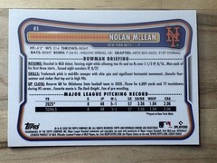 Nolan McLean RC – 2026 Bowman Chrome #85 SP Red Rookie – New York Mets