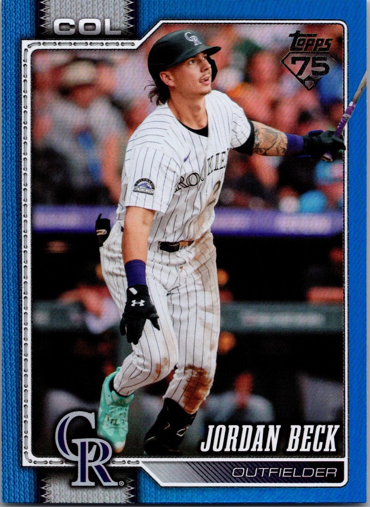 2026 Topps #12 Jordan Beck Blue Holo Foil #/150