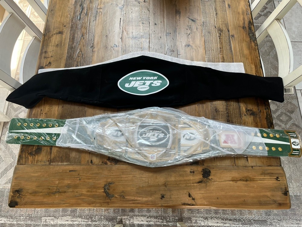 NFL New York Jets Replica Championship Title Belt Authentic WWE Shop Adult Size