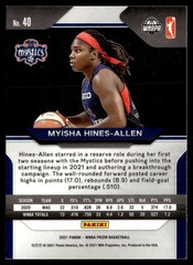 2021-22 Panini Prizm WNBA Myisha Hines-Allen Washington Mystics #40