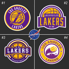 Los Angeles Lakers Basketball Team Logo NBA Sticker Vinyl Decal *Size: 3&Prime;-12&Prime;*