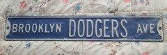 BROOKLYN DODGERS AVE STREET SIGN METAL 36 X 6 MAN CAVE NEW