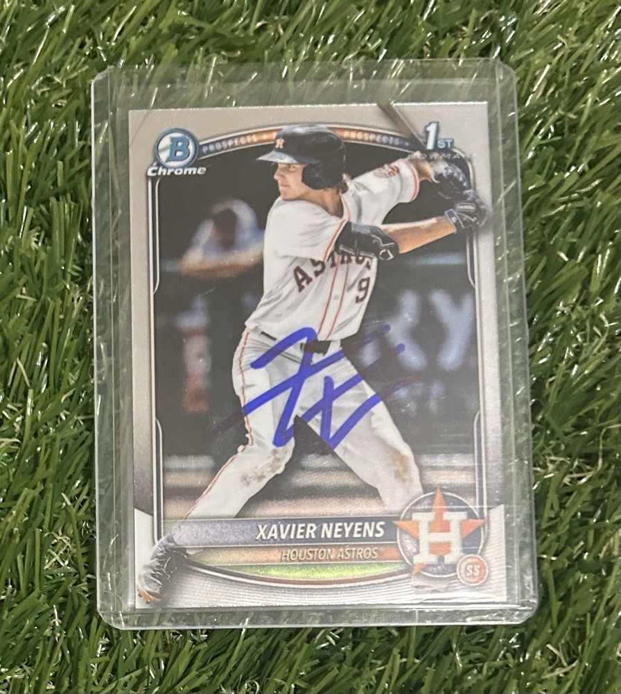 Xavier Neyens Signed Bowman Chrome 1st IP Autograph #BDC-2 Astros Prospect GTP