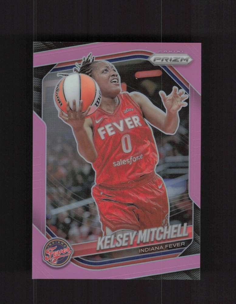 2025 Panini Prizm WNBA #35 Kelsey Mitchell Pink Prizms #/175