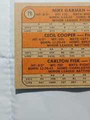 1972 Topps Carlton Fisk, Cecil Cooper #79 Rookie VG-EX No wrinkles or creases.