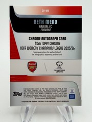 2025-26 Topps Chrome UEFA Women’s BETH MEAD Purple Wave Auto /75 #CA-BM
