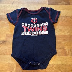 Infant Baby Minnesota Twins 3/6 Months One Piece Navy Blue