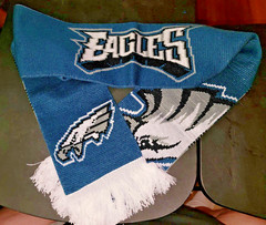 Philadelphia Eagles Scarf Knit Winter Neck Double Sided Big Team Logo Green