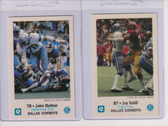 Dallas Cowboys 1980 Kiwanis Police Team Set (14) NFL Football in Card Savers 4