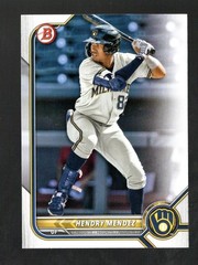 2022 Bowman Draft #BD-116 Hendry Mendez Aqua #/199