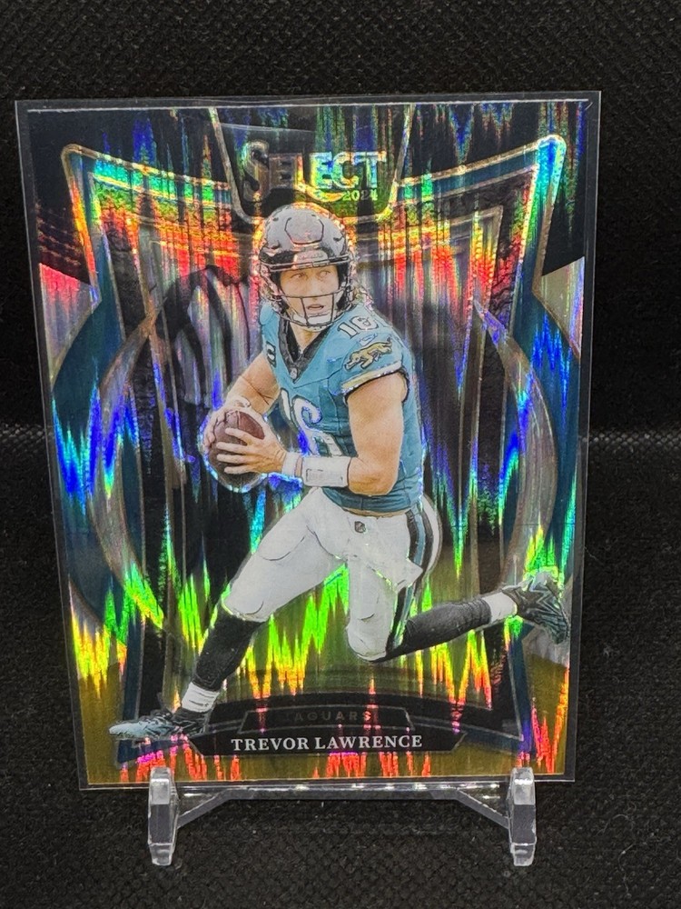 Trevor Lawrence Select Black And Yellow Shock Prizm Concourse #98