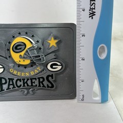 Vtg. Green Bay Packers Car Hitch Cover. Football 4.5” x 3.5” Solid Metal