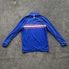 Rhoback Florida Gators Mens 1/4 Zip Blue Orange Stripe NCAA Performance Sz Med