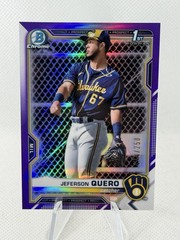 Jeferson Quero – 2021 Bowman Chrome #BCP-181 Purple Refractor /250 1st Bowman