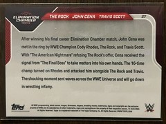 2025 Topps Now WWE #27 The Rock John Cena Travis Scott Elimination Chamber