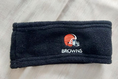 Cleveland Browns Head Band Fleece 3D Logo NCAA Black Chevrolet