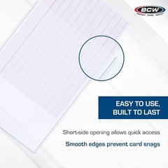 25 BCW Topload Holders For Trading / Index Card Photo 3 1/2 x 5 Clear Semi Rigid