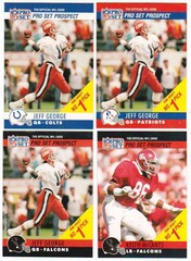 1990 Pro Set Jeff George/Keith McCants 4 Card Draft Day Set