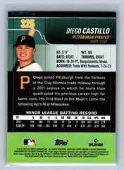 2022 Topps Stadium Club Chrome X-Fractors Diego Castillo Rookie Pirates #325