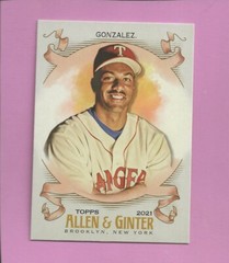2021 Topps Allen & Ginter #162 Juan Gonzalez Texas Rangers