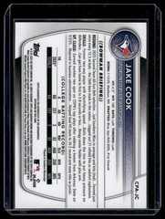 2025 Bowman Draft Jake Cook Chrome Prospect Autographs Blue Wave Refractor #/150