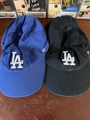 LOT OF 3 Los Angeles Dodgers 47 Brand Strapback Dad Hat Cap – Blue Black White