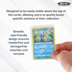 (5-100) BCW Trading Card Dividers Loose Standard Sports Gaming FREE SHIPPING