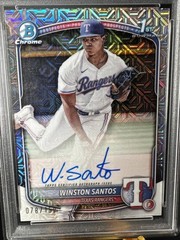 2025 Bowman Winston Santos Chrome Auto HTA Choice Refractor 1st /150 PSA 9