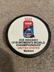 2022 IIHF Ice Hockey U18 Women&rsquo;s World Championship United States Madison Puck