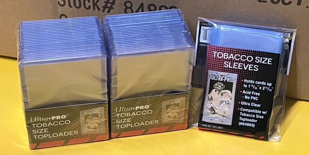 ULTRA PRO TOBACCO Card 50 Toploaders & 100 Sleeves for Mini CIGAR, A&G, T206 205