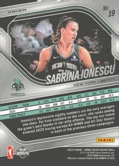 2025 Panini Prizm WNBA #19 Sabrina Ionescu Silver Prizms