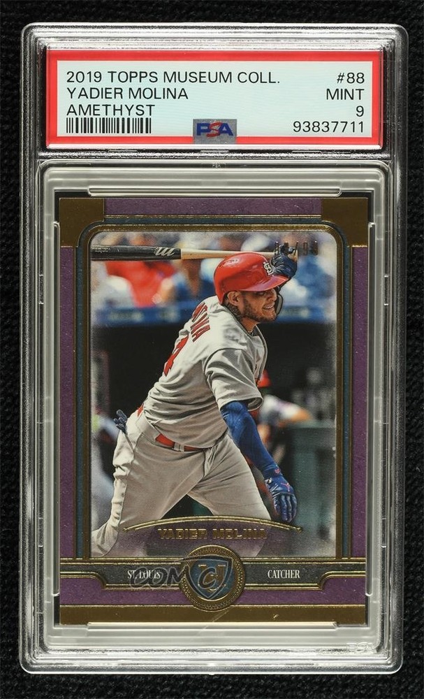 2019 Topps Museum Collection Amethyst 93/99 Yadier Molina #88 PSA 9 MINT db5