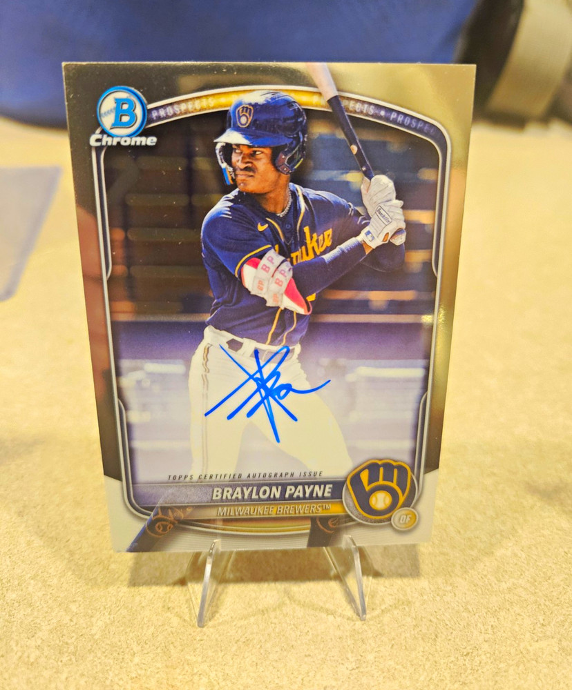 2025 Bowman Chrome Braylon Payne Brewers Auto RC #CPA-BP & Bowman Chrome/399