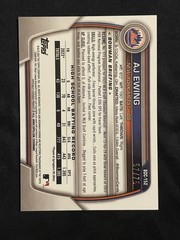 2023 Bowman Chrome Sapphire 1st AJ Ewing #BDC152 Yellow Sapphire #57/75 Mets