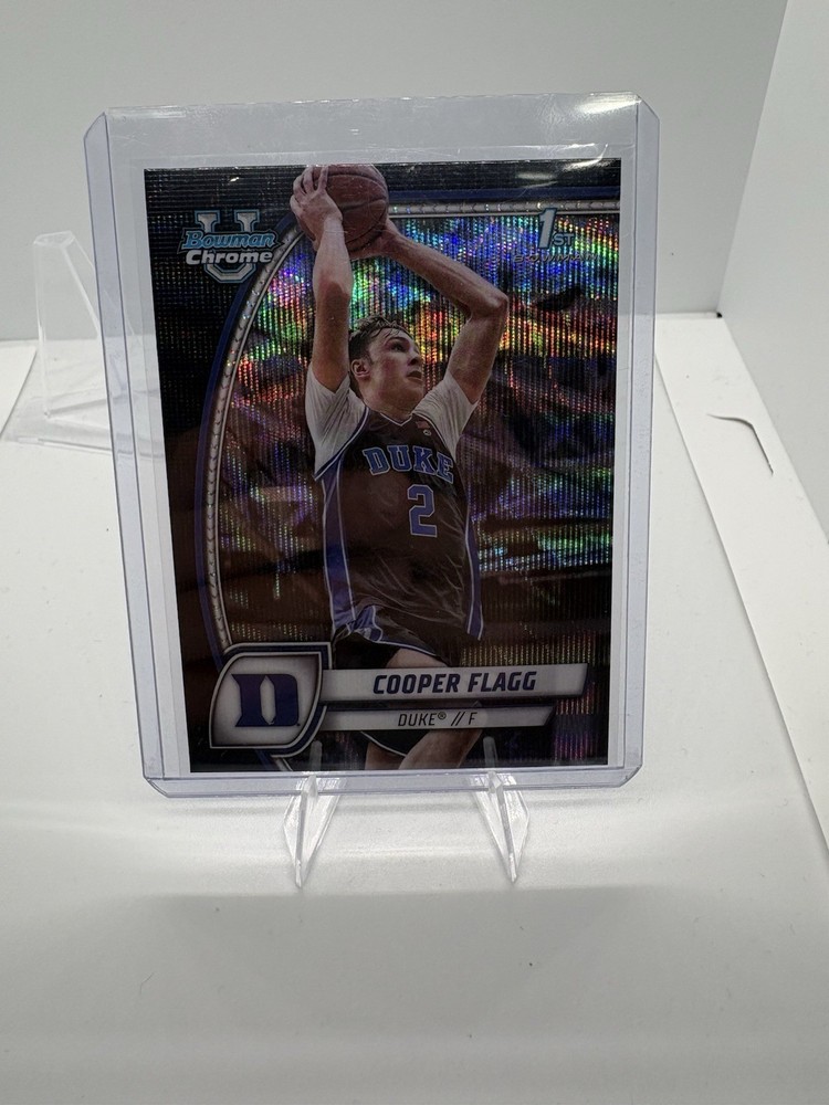 2024-25 Bowman University Chrome – Cooper Flagg #16 Black Wave Refractor (RC)