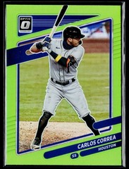 2021 Donruss Optic Carlos Correa Lime Green 110