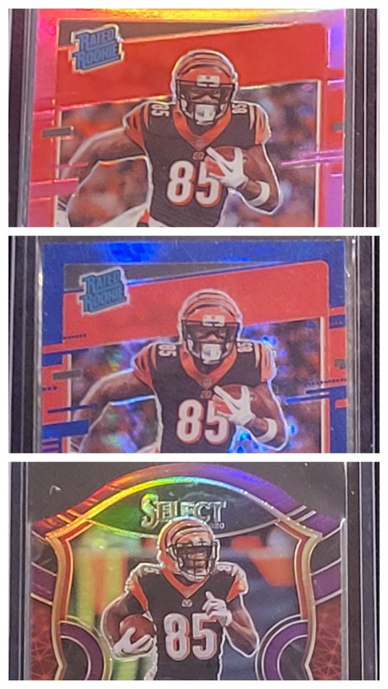 Tee Higgins 2020 Optic & Select RC Lot (3) – Blue Hyper, Pink Prizm, Purple DC