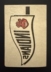 1966 Topps Rub Offs Cleveland Indians Pennant Team Logo